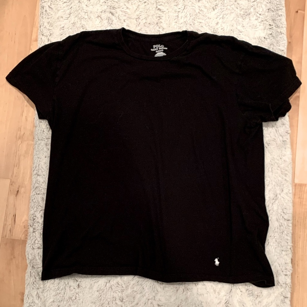 Polo Ralph Lauren Men’s Classic Crewneck T-Shirt (XL, Black/White)